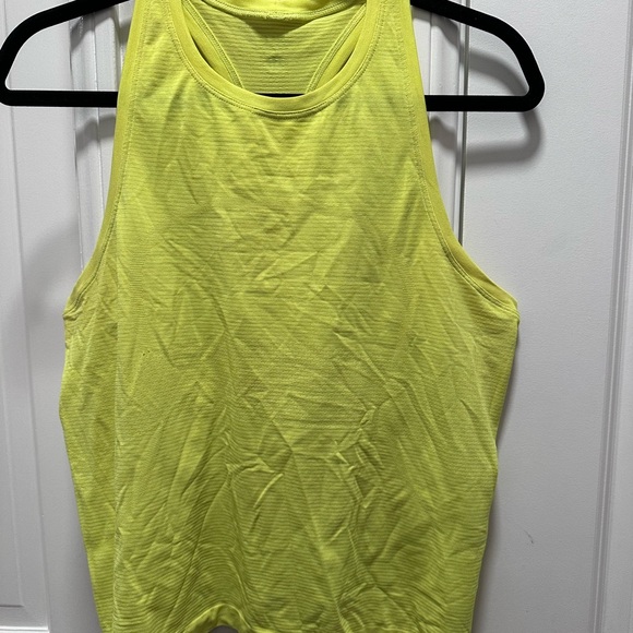 Lululemon Athletica High Neck Tank 2.0 - neon yellow highlighter yellow - Picture 4 of 6